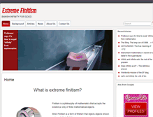 Tablet Screenshot of extremefinitism.com